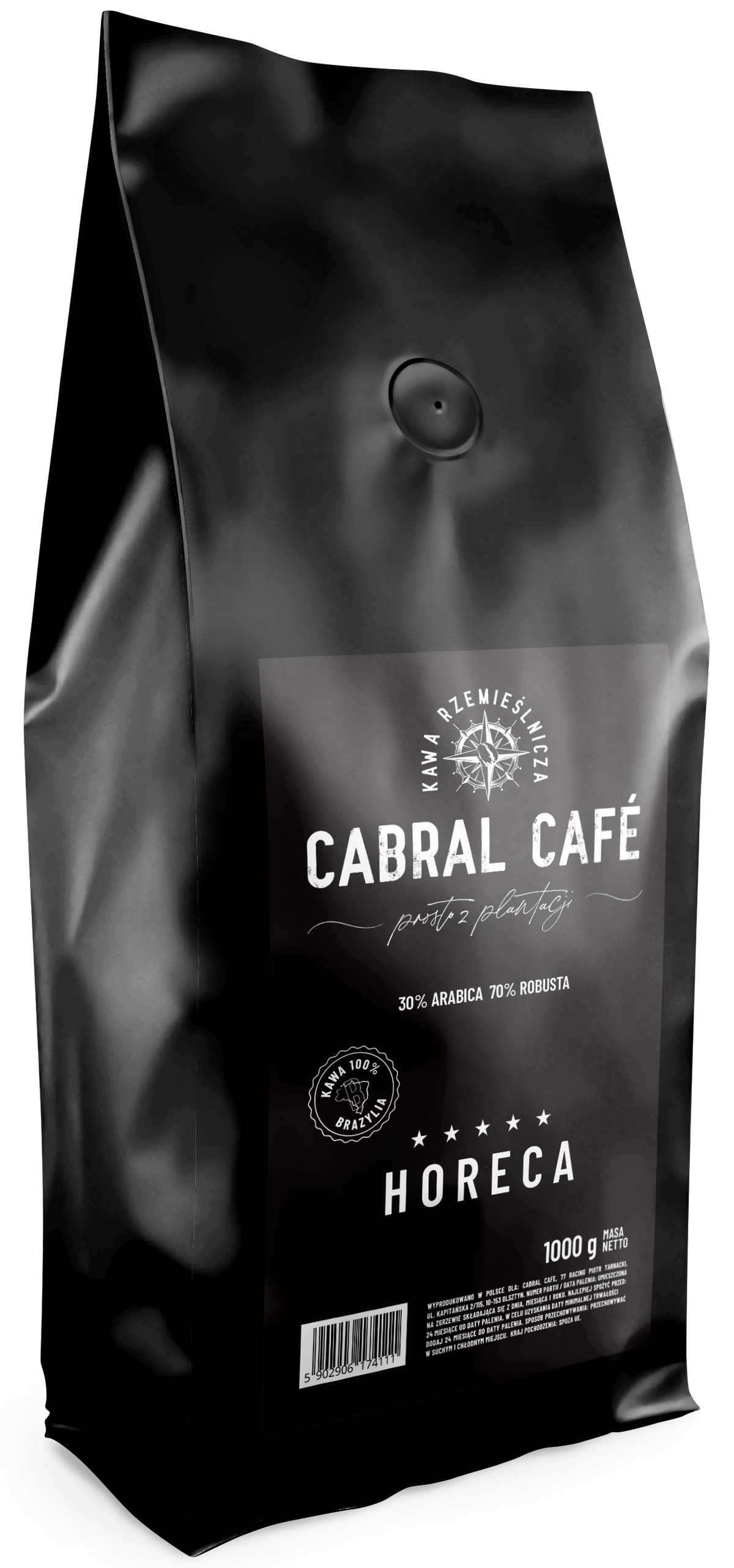 Kawa ziarnista CABRAL CAFE HoReCa (Rzemieślnicza) 3 x 1 kg